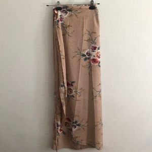 Shein floral wrap maxi skirt